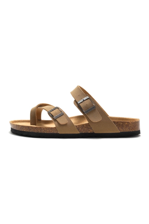 Sandals Cork Footbed Adjustable Buckle Casual Flip Flops for Women Girls