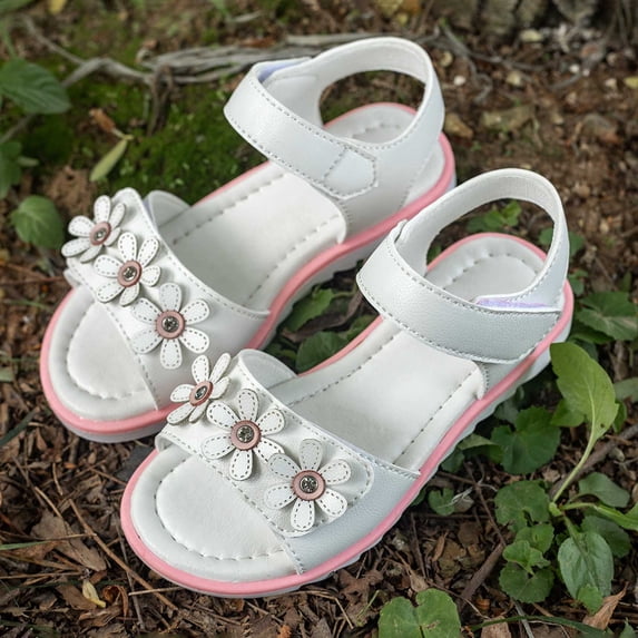 Sandals For Girls Open-Toe Flower Water Shoes Toddler Kids Summer For Beach Toddler Girl Shoes