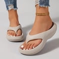 thumbnail image 1 of Sandals For Plantar Fasciitis For Women Women Arch Support Walking Sandals Platform Recovery Flipflops Pillow Soft Summer Beach Shoes, 1 of 7