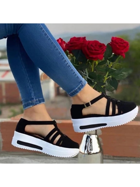 Sandals For Women 2026 Platform Sandals 2026 Women's Platform Sandals - Strappy Wedges with Non Slip Sole, Arch Support & Soft Insole