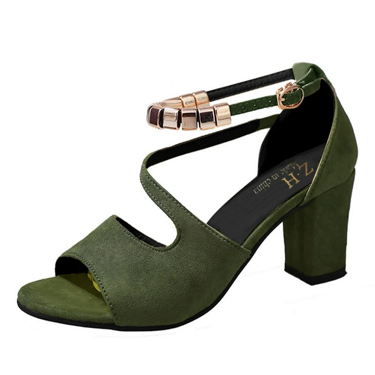 Womens green 2024 heels uk