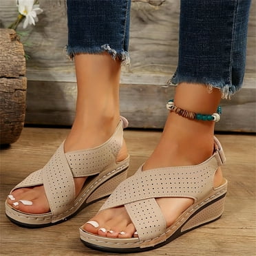 Sandals For Women Orthopedic Slippers Comfort Arch Support Summer Orthotic Flip Flop with Back Strap