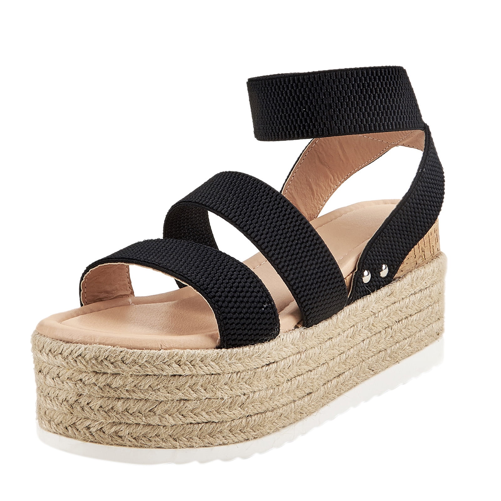 Miss Lola | Beach Trip Green Platform Flat Sandals – MISS LOLA