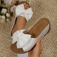 thumbnail image 1 of Sandals For Women Wedge Thick Heel Open Toe Slip-on Peep Toe Slides Slippers Comfortable Walking Beach Sandals for Women Dressy Summer 9.5, 1 of 9