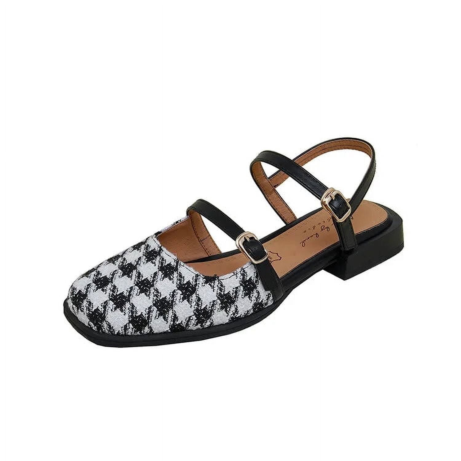 Square Toe Chunky Heel Sandals