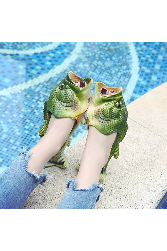 Sandals Tricky Fish Slippers Creative Fish Style Beach Shoes Simulation Fish Beach Slippers Mens