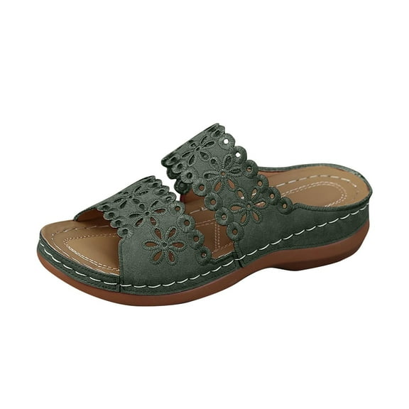 Sandals Woman 2025, Orthopedic Sandals for Women Arch Support Dressy Walking Comfortable Sandals Open Toe Slip On Platform Wedge Beach Shoes Sandals