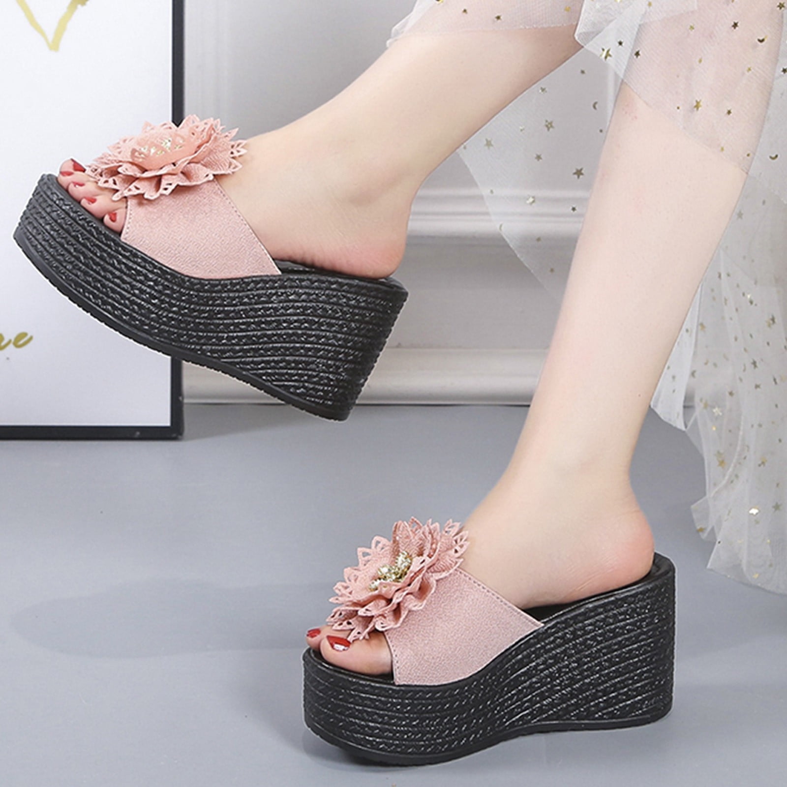 Unbranded Ladies Wedge Heels High Heels Boho Ethnic Sandals India | Ubuy