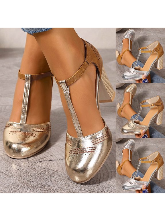 Sandals Women Chunky Heel Open Toe Summer Daily Shoes High Heels Women Outdoor Indoor Fashion Comfy Sandals Beach Casual Sandals Shoes