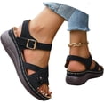 thumbnail image 1 of Women's Comfortable Summer Sandals - Open Toe Walking Shoes for Beach Vacation Dressy, 1 of 13