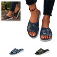 thumbnail image 1 of Sandals Women Denim Flat Comfortable Sandals Non-Slip Walking Slippers Non-Slip, 1 of 5
