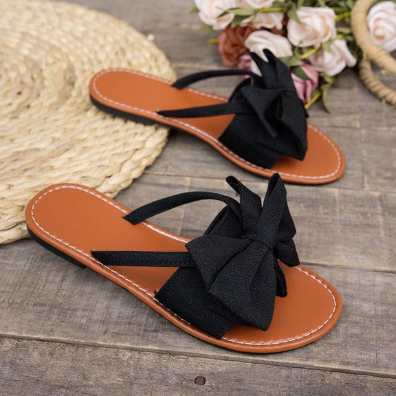 Sandals Women Dressy Flat Heel Open Toe Slip-on Casual Shoes Women Fashionable Casual Solid Color Versatile Thick Heel Sandals Outerwear