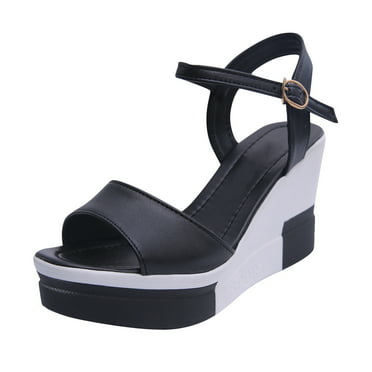 Wedges Sandals for Women Platform Wedges Large Size Sequined Wedge Heel ...