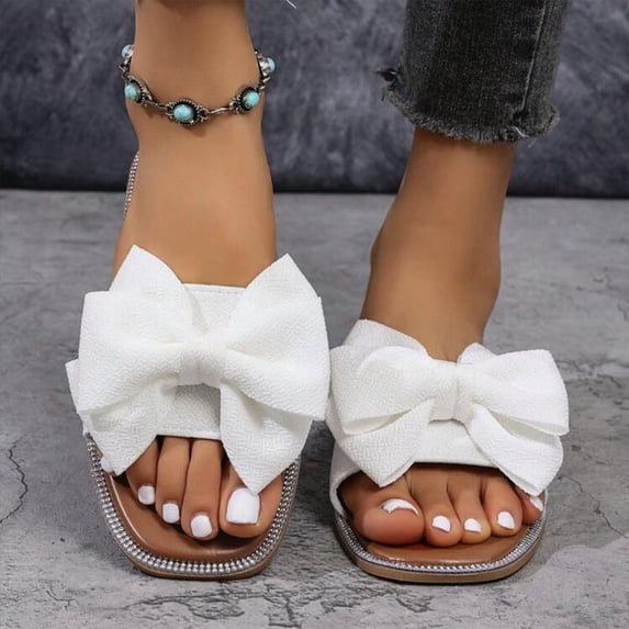 Sandals for Women Nilvkv Women's Fashion Versatile Vacation Sandals Three Flower Toe Toe Beach Flip-flops Casual Comfort Walking Flat Sandals Summer Outdoor Beach Sandals