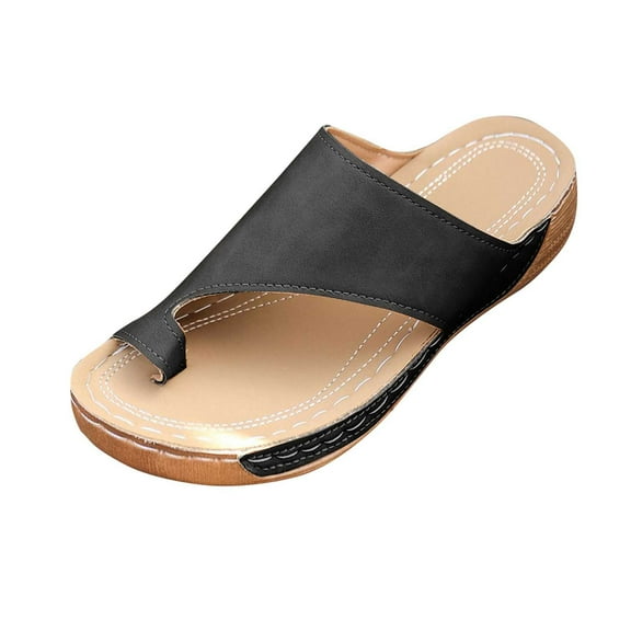 Sandals Women Wedge Shoes,Women's Mid Heel Terrace Wedge Sandals, Orthopedic Comfortable Arch Support Platform Summer Dressy Flip Flop