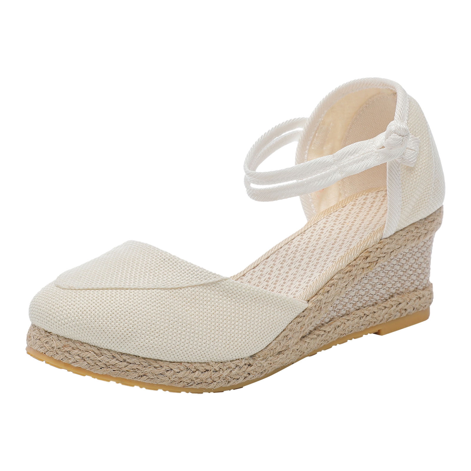 Sandals Women Wide Feet Summer Weave Wedges Breathable Non Slip Elastic ...
