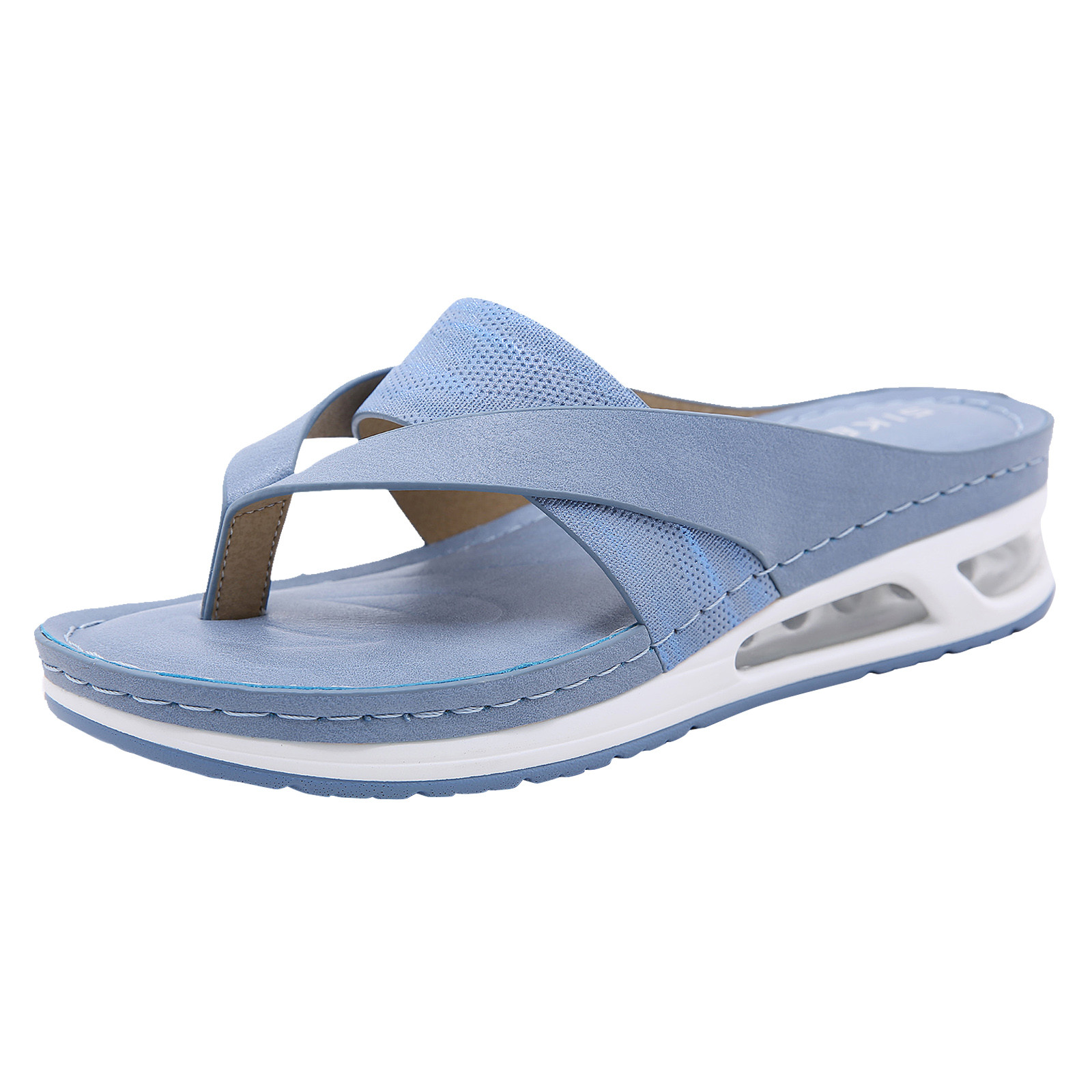 Sandals Women Wide Width Comfortable Wedge Air Cushioned Thong Sandals ...