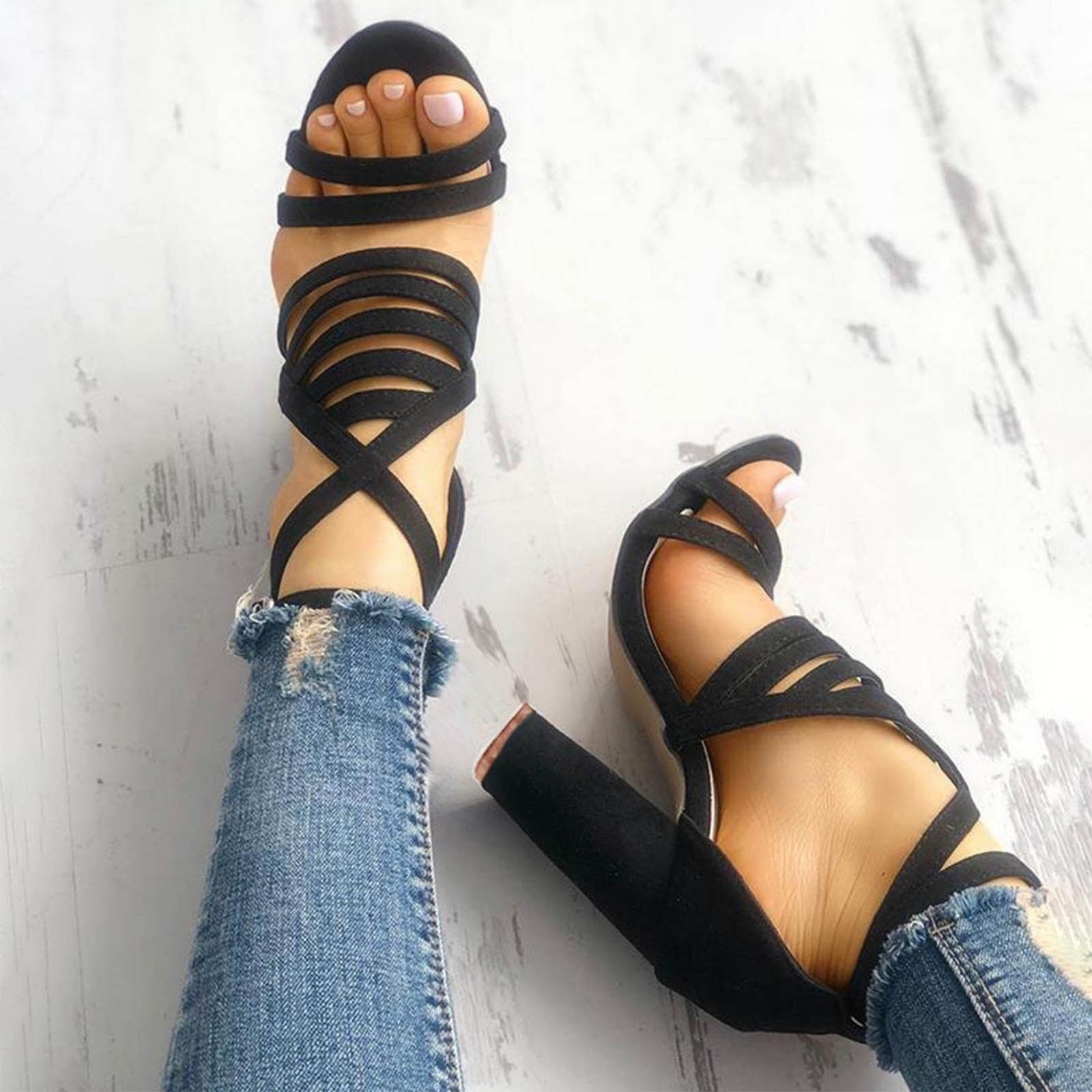 EVERQUPID Strappy Chunky Heeled Sandals - THE DEAL APP | Get Best Deals,  Discounts, Offers, Coupons for Shopping in India