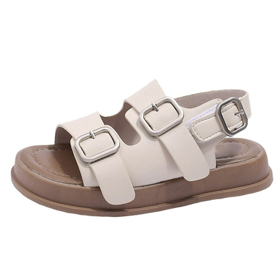 Sandals for Girls Child Slide Sandals Adjustable Double Buckle Beach Shoes for Girls and Boys