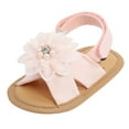 thumbnail image 1 of Sandals for Girls Sizes 0-3 Months Tassel Florals Soft Sole Princess Fish Mouth Open Toe Soft Sole Princess Pink Shoes, 1 of 4