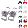 thumbnail image 1 of Sandals for Girls and Beach Footwear, Summer Shoes with 22 Pairs Solid Chiffon Flower Barefoot Sandals for Baby Girls Toddlers Kids, 1 of 4