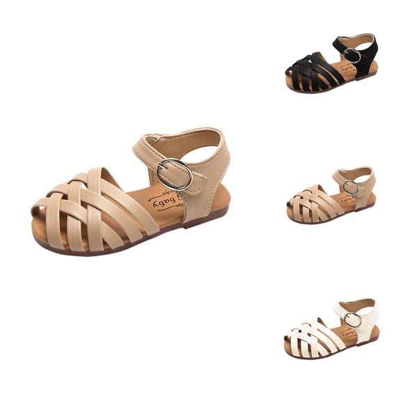 Sandals for Girls and Kids Shoes Children Open-Toed Princess Beach Shoes Soft-Soled Non- Summer Footwear