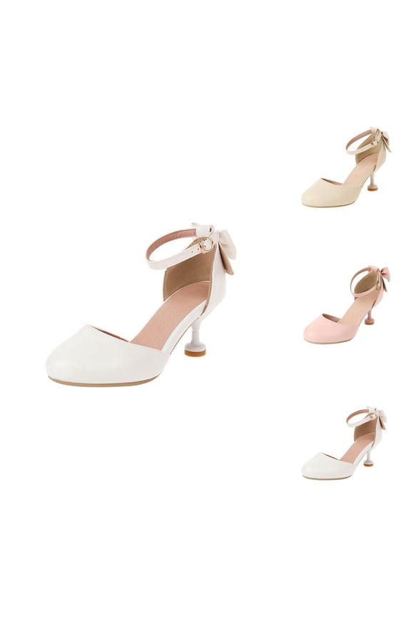 Sandals for Girls and Summer Shoes for Big Kids, Dress Pumps High Heels for High School Prom Bownet Footwear