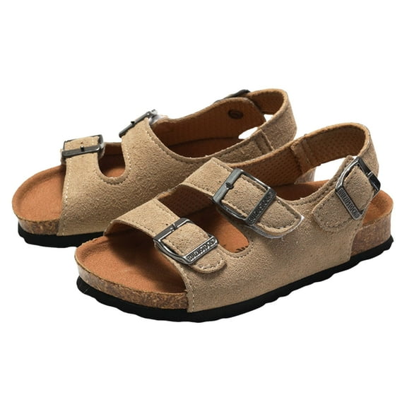 Sandals for Kids Straps Kids Girls Slide Sandals Double Buckle Toddler Water Clogs Summer Beach Pool Outdoor Slip on Shoes Shower Clouds Slippers