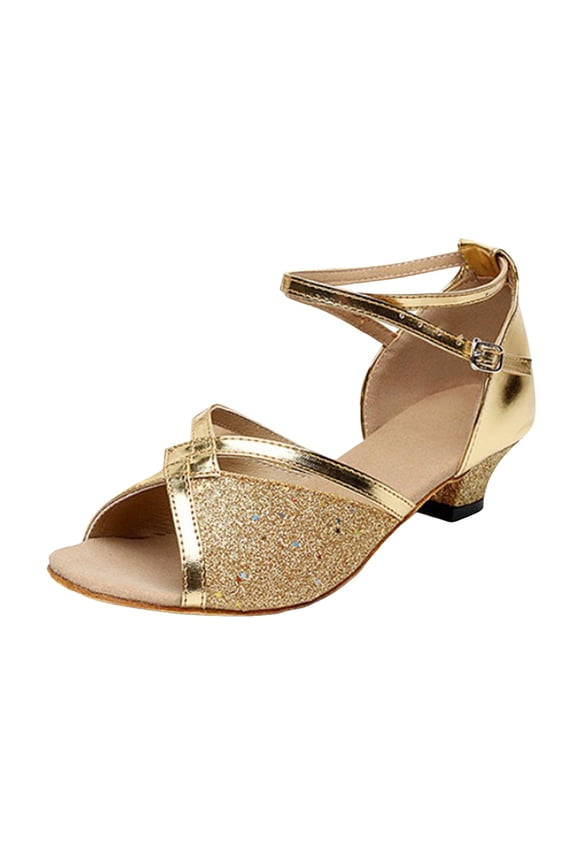 Sandals for Toddler Girls Summer Shoes Soft Sole Latin Dance Indoor Performance With For Ballet Practice And Stage Shows