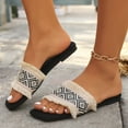Sandals for Women 2024 Fashion Sandals New Simple Printing Flat Open