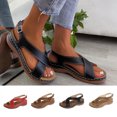 thumbnail image 1 of Sandals for Women 2025, Xunlbb Women's Summer New Large Size Buckle Set Foot Hollow-out Casual Comfortable Sandals(Black,Size:36), 1 of 4