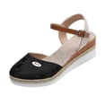 thumbnail image 1 of Sandals for Women Baeitkot Women's Fashionable Casual Spring and Summer Versatile Plus Size Beach Wedge Sandals Round Toe Closed Toe Sandals, 1 of 5