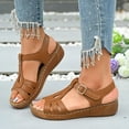 thumbnail image 1 of Sandals for Women Beach Fashion with Arch Support Boho Wedge Heel Open Toe Adjustable Ankle Strap Slippers Summer Causal Dressy Daily Shoes for Women, 1 of 9