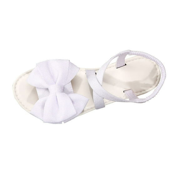 Sandals for Women Bow Knot Flat Shoes Summer Open Toe Bohemia Comfortable Casual Bowknot Dressy Beach Flats Ankle Strap Sandal White Women Sandal