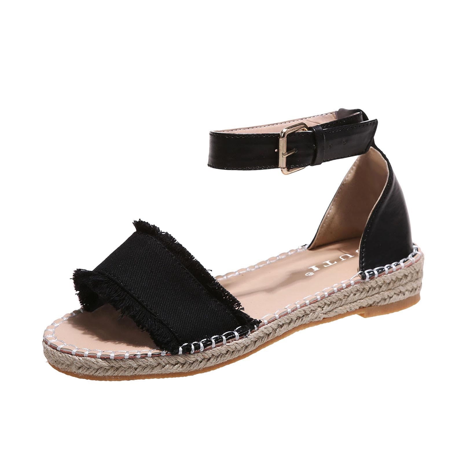 Flat espadrille sandals with ankle strap new arrivals
