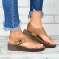 thumbnail image 1 of Sandals for Women Girls Retro Bohemian Thong Sandals Roman Beach Shoes Summer Casual Open Toe Flat Shoes Flat Slipper, 1 of 3