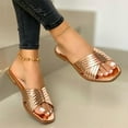 thumbnail image 1 of Sandals for Women Shine Flat Flip Flops Sandals Casual Open Toe Summer Outdoor Beach Womens Sandals, 1 of 3