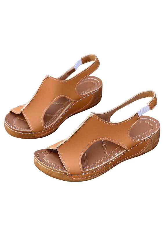 Sandals for Women Slip On Dressy Summer Comfortable Slides Sandals Casual Solid Color Beach Shoes