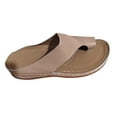 thumbnail image 1 of Sandals for Women Wedge Shoes: Comfortable Orthopedic Sandals Womens Dressy Summer Flip Flops Casual Walking Wedges Rose Gold Women Sandal, 1 of 4