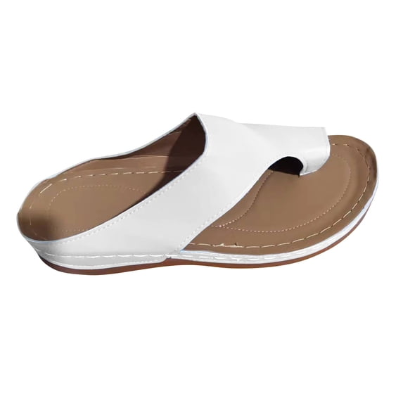 Sandals for Women Wedge Shoes: Comfortable Orthopedic Sandals Womens Dressy Summer Flip Flops Casual Walking Wedges White Women Sandal