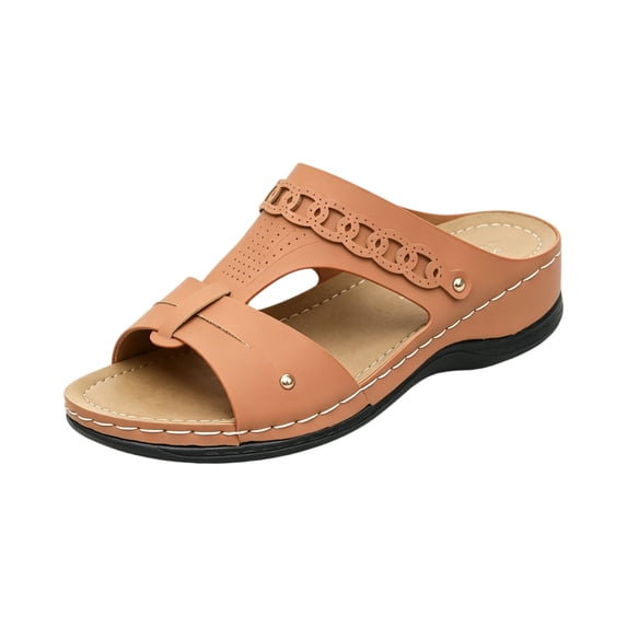 Sandals for Women Wedge Shoes Slip On Dressy Summer Comfortable Orthopedic Slides Sandals 2026 Casual Arch Support Platform Shoes 37