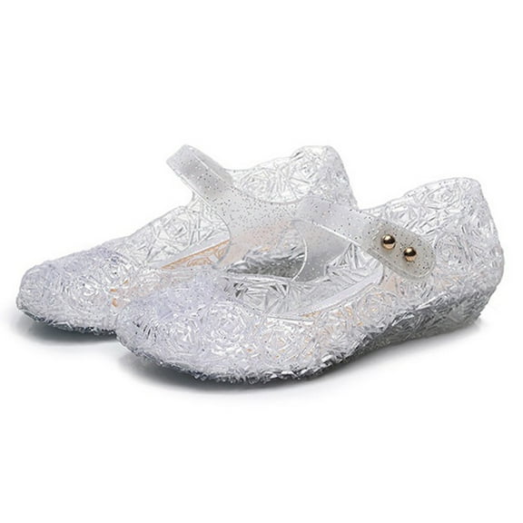 Sandals on Clearance Toddler Infant Kids Girls Wedge Princess Sandals Dance Party Cosplay Jelly Shoes,White Sandals For Kids Size 9.5