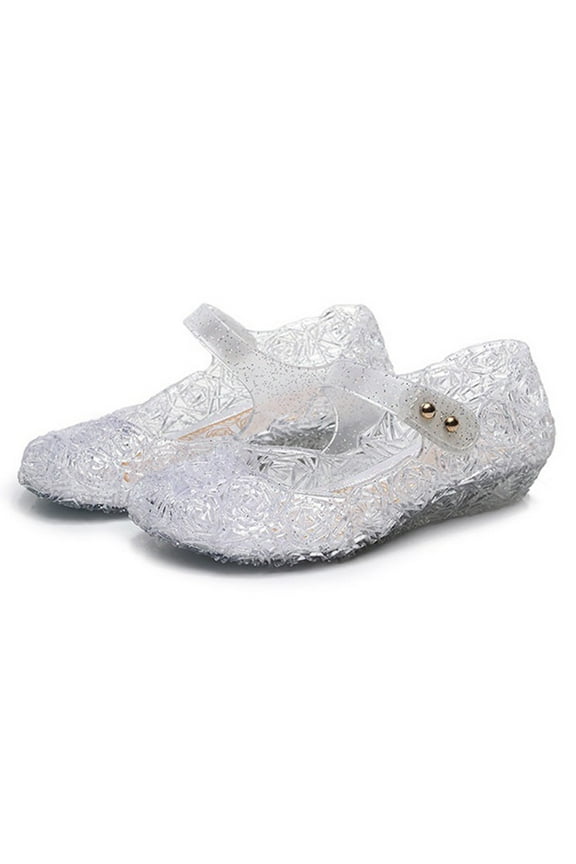 Sandals on Clearance Toddler Infant Kids Girls Wedge Princess Sandals Dance Party Cosplay Jelly Shoes,White Sandals For Kids Size 9.5