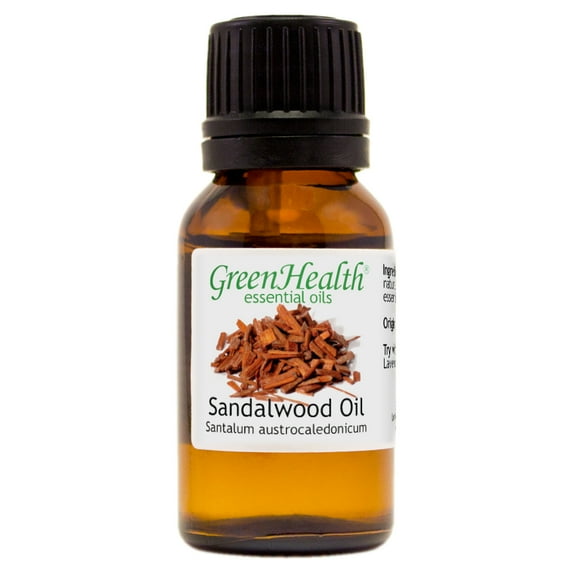 Sandalwood Essential Oil 15 ml (1/2 fl oz) Glass Bottle w/ Euro Dropper