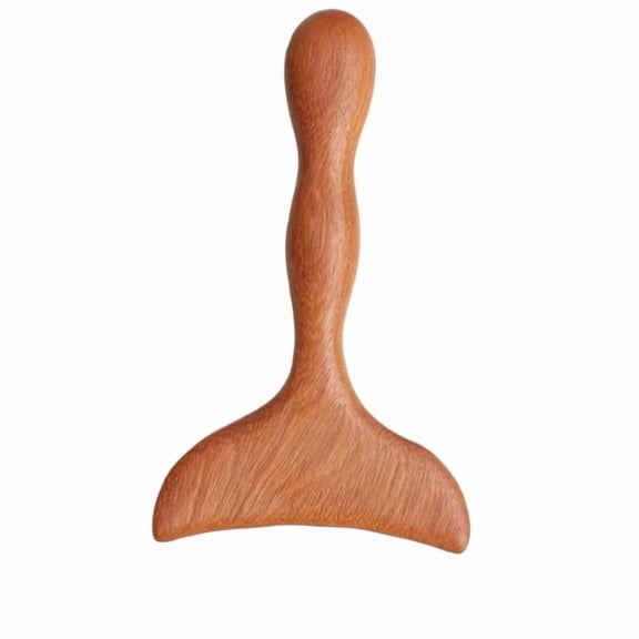 Sandalwood Fishtail Gua Sha Board - Eco-Friendly Facial and Body Massager for Relaxation and Tension Relief