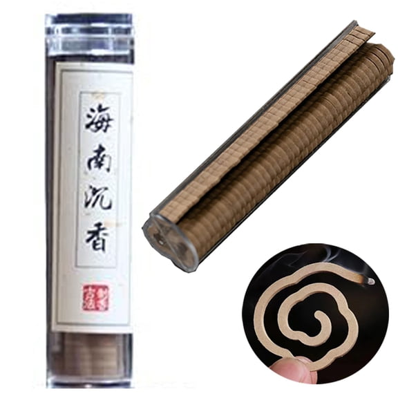 Sandalwood Incense Discs - 42 Count Non-Stick Powder Coils for Aromatherapy, Meditation, Yoga, Home Fragrance, Relaxing, Long Burning