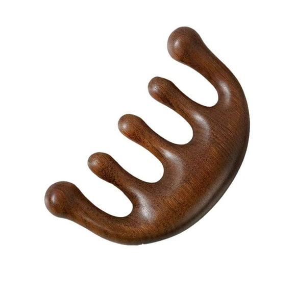 Sandalwood Massage Comb Head Meridian Massage Comb Scalp Scraping Dre B1X02112