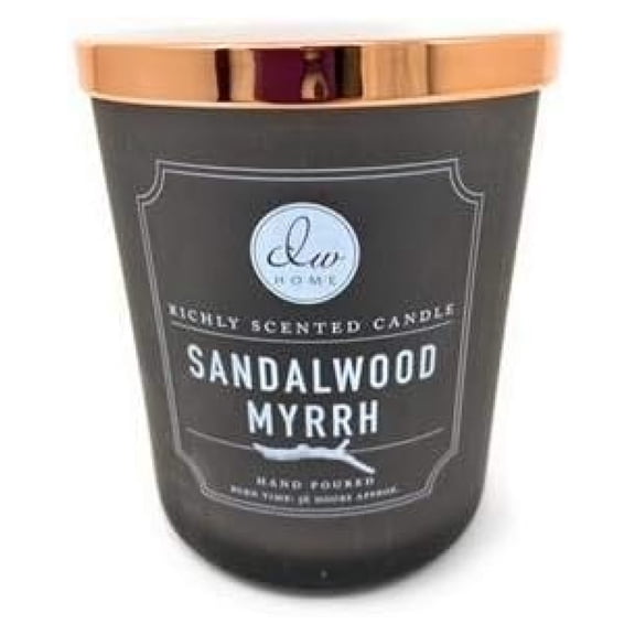 Sandalwood Myrrh RICHLY Scented Candle Large Double Wick 15.8 Ounces with Copper Lid