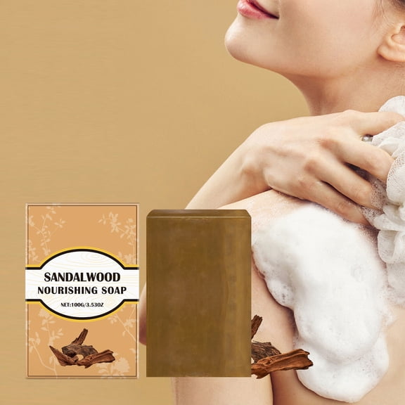 Sandalwood Nourishing Soap Cleansing Nourishing Sandalwood Oil Care Soap Delivers Fresh Scented Much Foam 100g