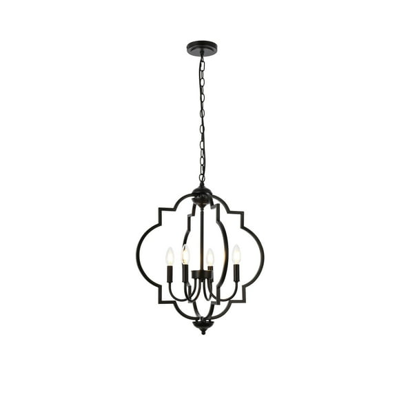 Sandara 4 lights pendant in black